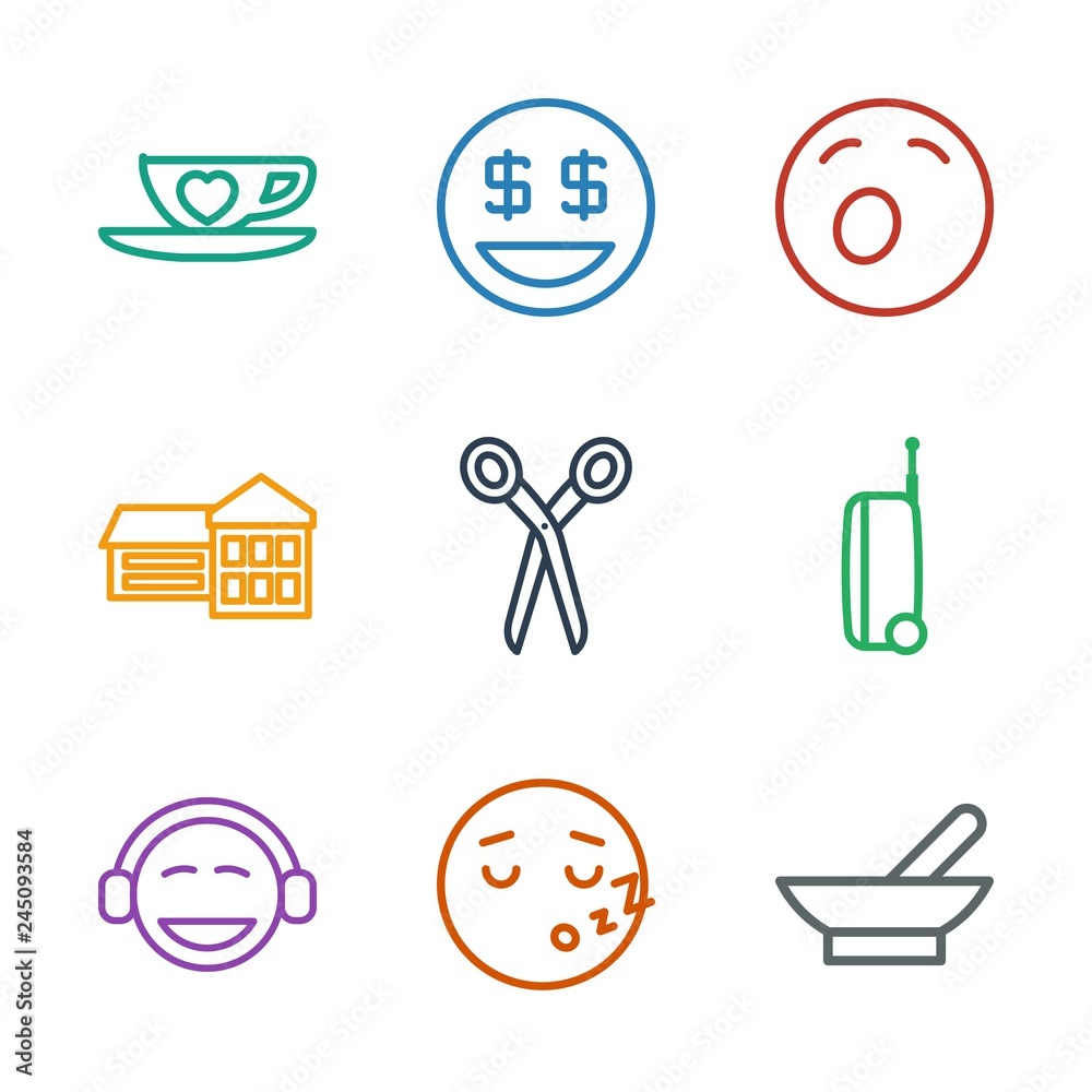 Wall mural 9 clipart icons