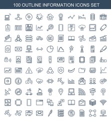100 information icons