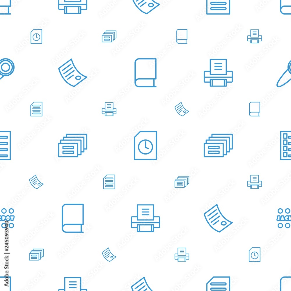 Poster text icons pattern seamless white background
