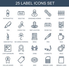 25 label icons