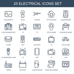 25 electrical icons