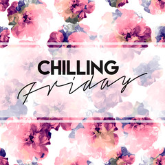 Rose print with text