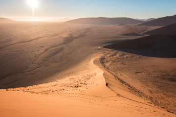 Fototapeta na wymiar Namibia Sunrise of the Namib desert