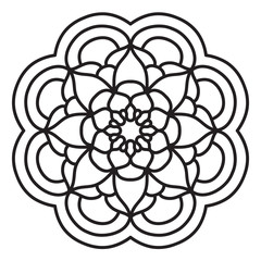 Abstract mandala graphic design decorative elements isolated on white color   background for abstract concepts