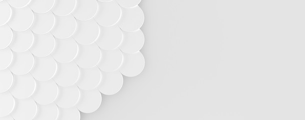 Neat Wide White Background with Copy Space (3D Illustration)