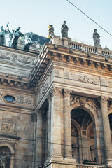 Obraz premium Close up photo of Prague national theatre in the daylight