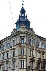 Fototapeta na wymiar Typical palace in the center of Pilsen, Czech Republic