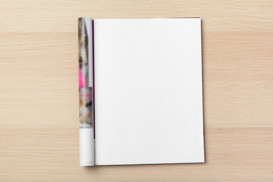 Mock-up magazine or catalog. Blank page.