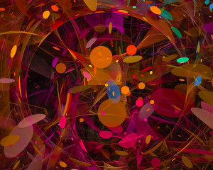  abstract digital fractal background, fantasy design, party