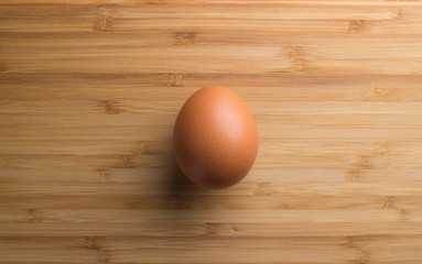 egg on wooden background