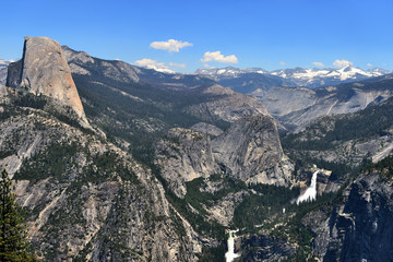 Beautiful View of Half Dome from Glacier Point in Yosemite National Park, California, USA