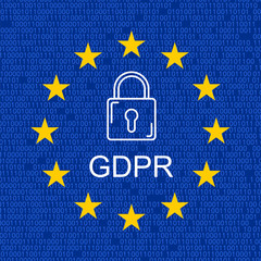 Vector line style internet security pattern. General Data protection linear concept. Web privacy and safety outlune background.