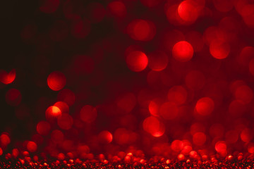 Red lights and red bokeh background for Valentine's day concept. Hot red background.