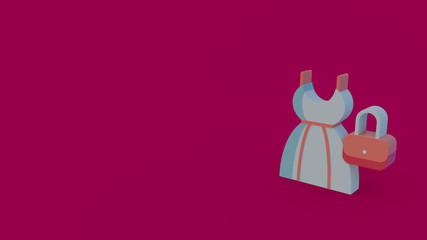 3d icon of dress