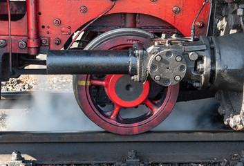 old locomotive at the railway station