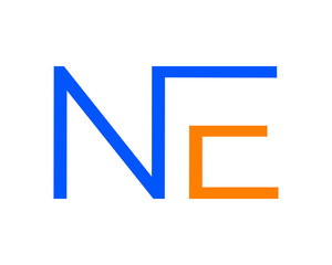 Initial NE Letter Logo Template Design