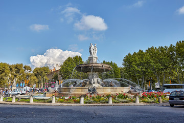 Rotonde at the Place de General de Gaulle at the entrance to the Cours Mirabeau
