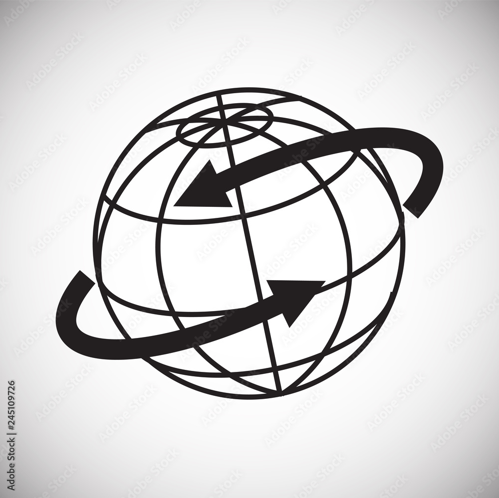 Poster globe icon on white background for graphic and web design, modern simple vector sign. internet conce