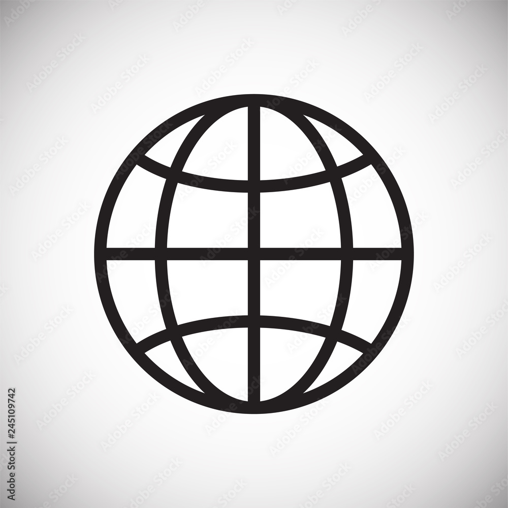 Poster globe icon on white background for graphic and web design, modern simple vector sign. internet conce