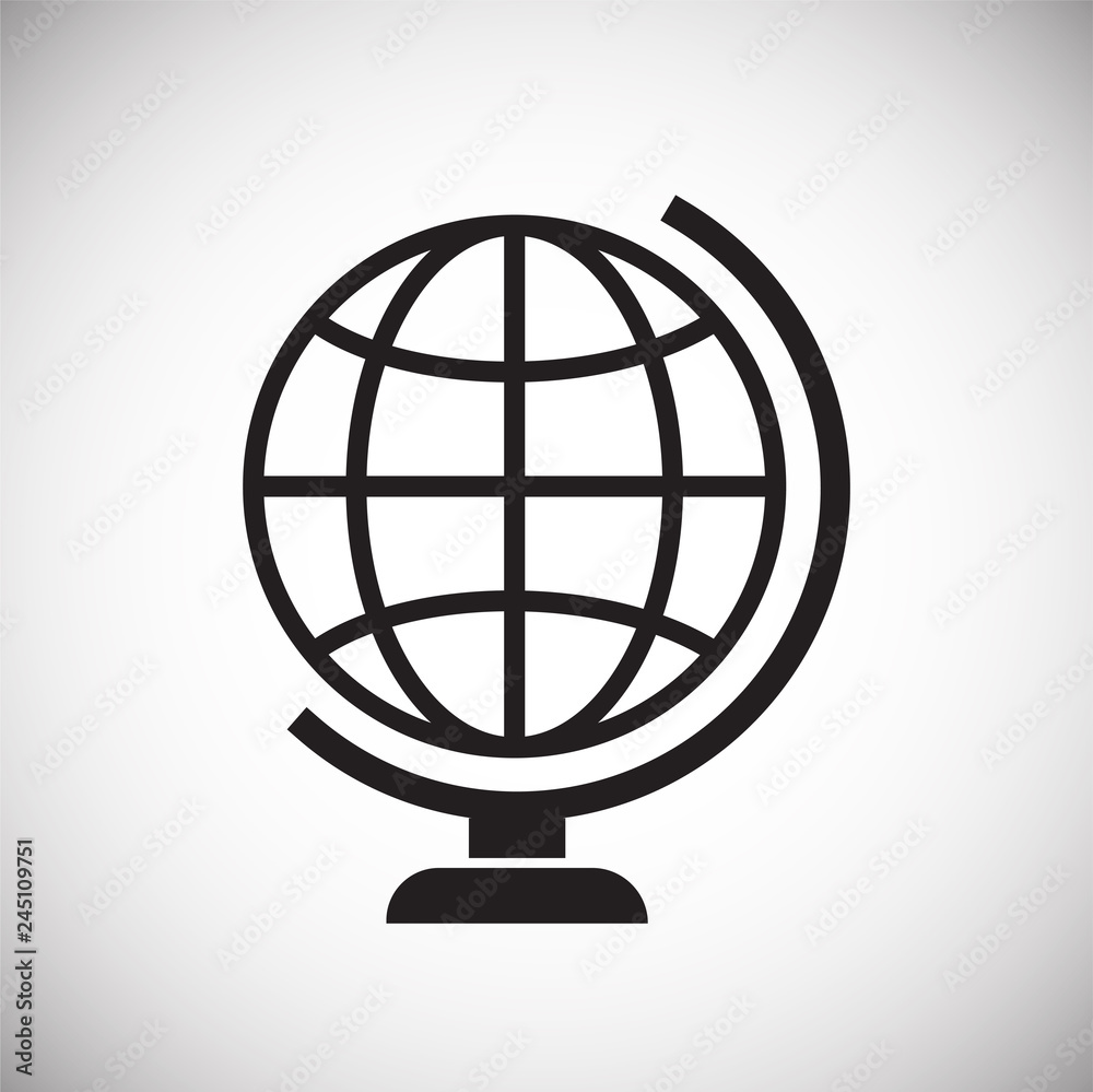 Poster globe icon on white background for graphic and web design, modern simple vector sign. internet conce