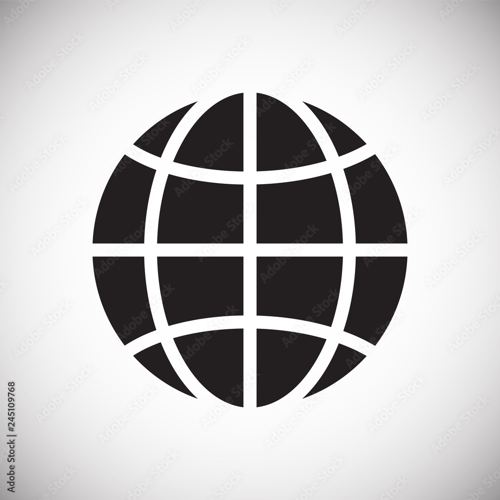 Poster globe icon on white background for graphic and web design, modern simple vector sign. internet conce