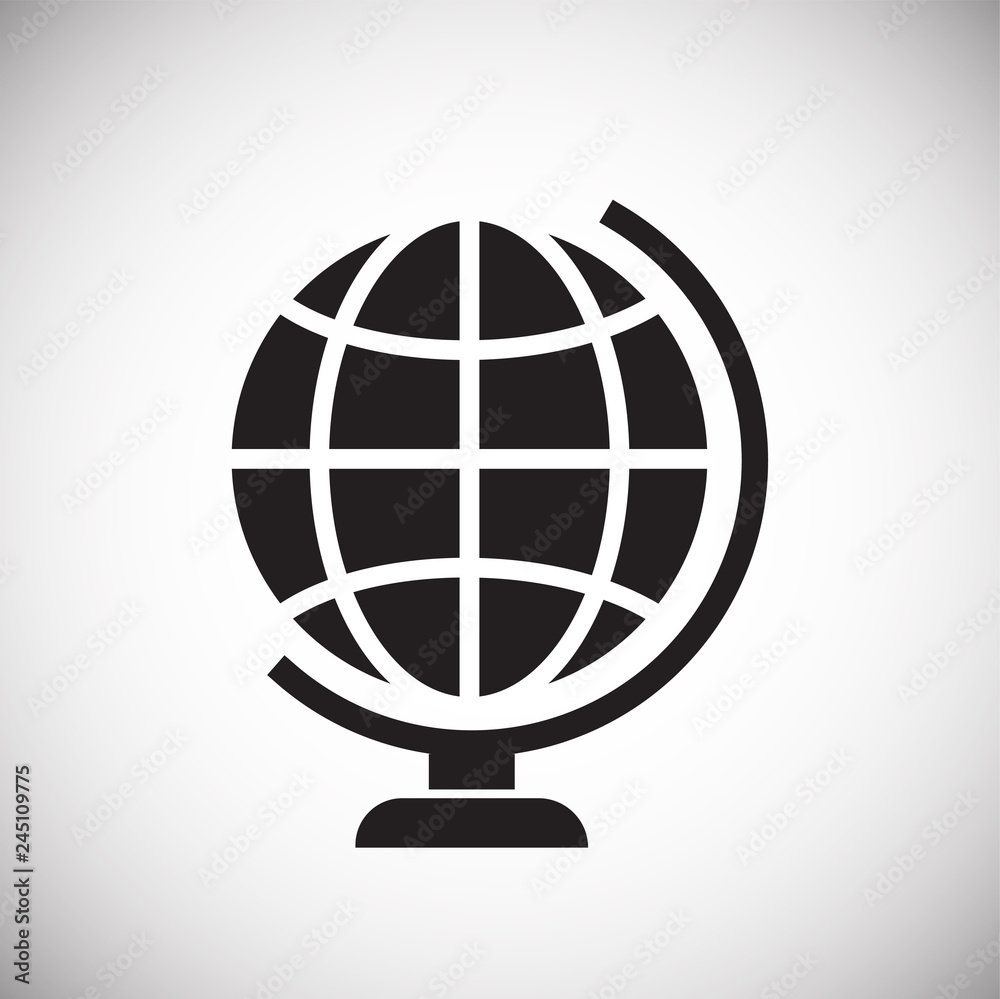 Poster globe icon on white background for graphic and web design, modern simple vector sign. internet conce