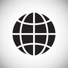 Globe icon on white background for graphic and web design, Modern simple vector sign. Internet concept. Trendy symbol for website design web button or mobile app