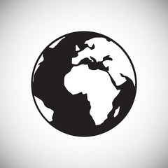 Globe icon on white background for graphic and web design, Modern simple vector sign. Internet concept. Trendy symbol for website design web button or mobile app