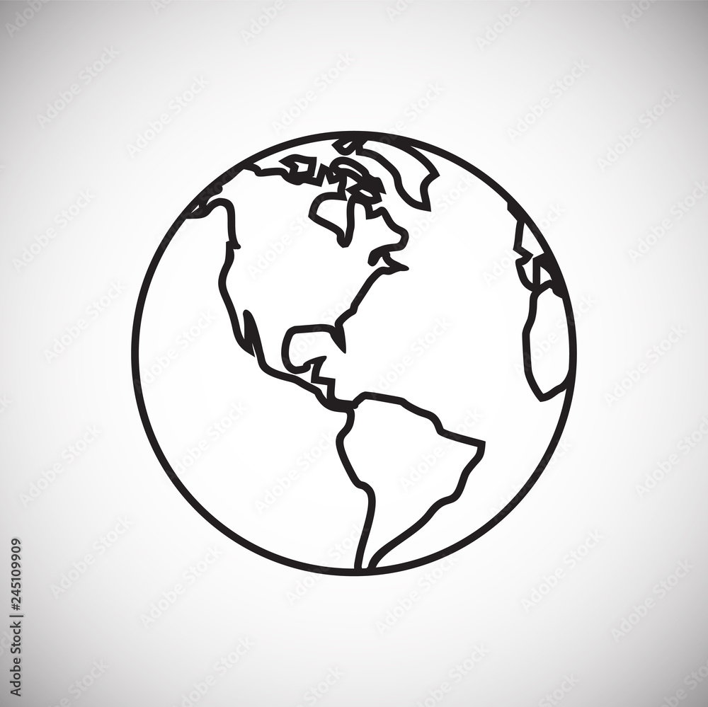 Poster globe icon on white background for graphic and web design, modern simple vector sign. internet conce