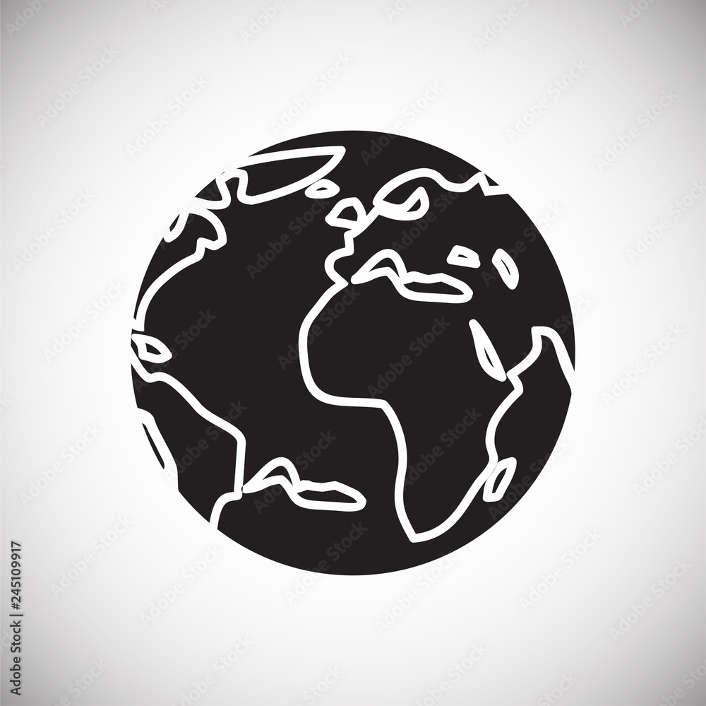 Poster globe icon on white background for graphic and web design, modern simple vector sign. internet conce