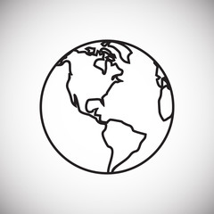 Globe icon on white background for graphic and web design, Modern simple vector sign. Internet concept. Trendy symbol for website design web button or mobile app