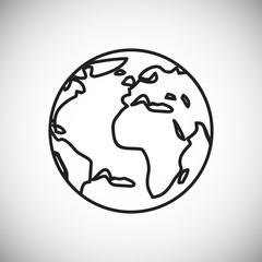 Globe icon on white background for graphic and web design, Modern simple vector sign. Internet concept. Trendy symbol for website design web button or mobile app