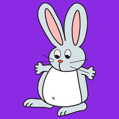 Bunny in cartoon style