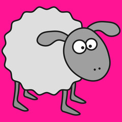 Sheep in cartoon style.