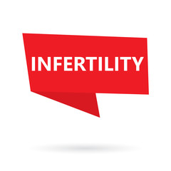 Infertility word on a speach bubble- vector illustration