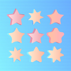 star icons set. vector illustration