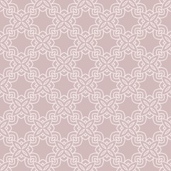Abstract floral ornament in geometric style. Vector illustration. Beige color