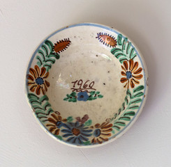 Very old dutch plate isolated