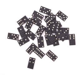 Old domino game isolated