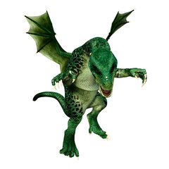 Obraz premium 3D Rendering Fairy Tale Dragon on White