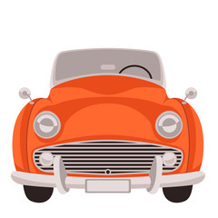 red vintage car,vector illustration, flat style, front 