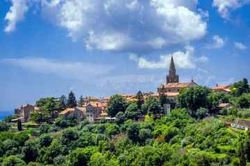 Mountain village Groznjan, Istria, Croatia