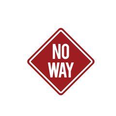no way icon. No way icon vector. Linear style sign for mobile concept and web design. No way symbol illustration. vector graphics - Vector	