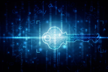 2d digital abstract technology digital future cyber security key