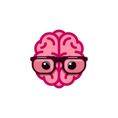 Brain geek icon