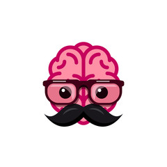Brain geek icon