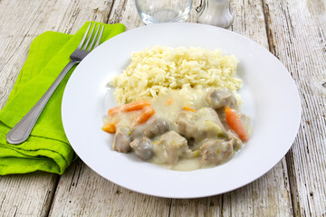 blanquette de veau et riz © ALF photo