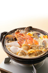 海鮮鍋　Japanese seafood hot pot