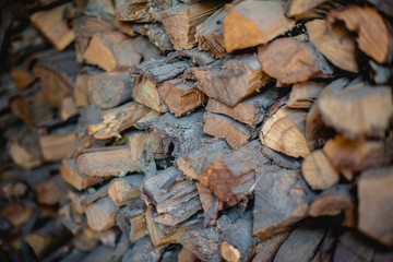 firewood. wood. close-up