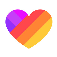 Multicolored heart, like